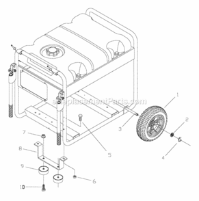 Wheel_Kit Diagram and Parts List for 030299-0  Briggs and Stratton Generator